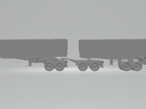 double truck semi trailer Modelo de Impressão 3D
