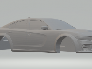 dogde charger hellcat 2021 Modèles 3D en vedette