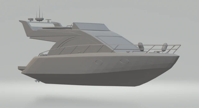 yacht speedboat 3D Print Model .c4d .max .obj .3ds .fbx .stl .blend 