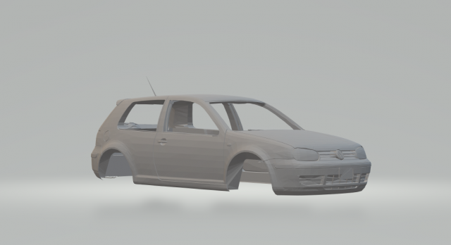 vw golf gti 3D Print Model .c4d .max .obj .3ds .fbx .stl .blend 