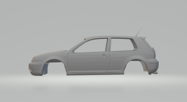 3D Print of Volkswagen Golf GTI - Low Poly Miniature by Slimprint