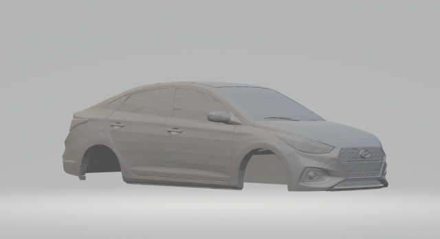hyundai solaris 2018 Modello di stampa 3D .c4d .max .obj .3ds .fbx .stl .blend 