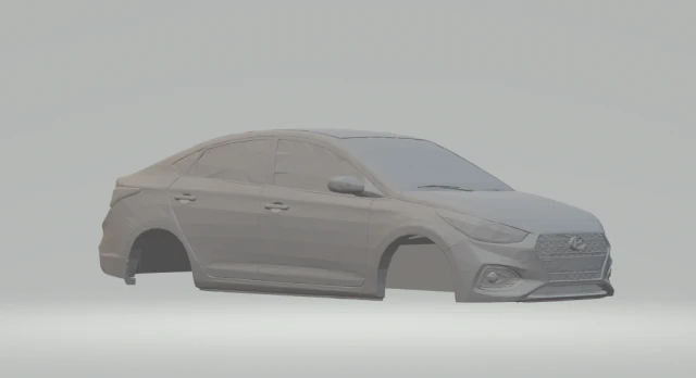 hyundai solaris 2018 3D Print Model .c4d .max .obj .3ds .fbx .stl .blend 