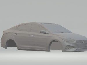 hyundai solaris 2018 Modelo de impresión 3D