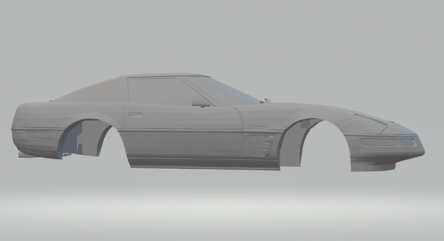 corvette c4 3Dプリントモデル .c4d .max .obj .3ds .fbx .stl .blend 