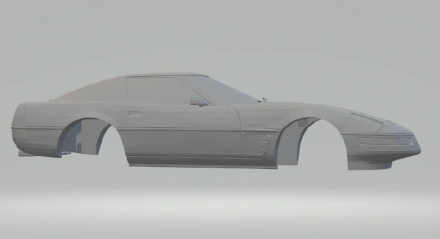 corvette c4 3D Print Model .c4d .max .obj .3ds .fbx .stl .blend