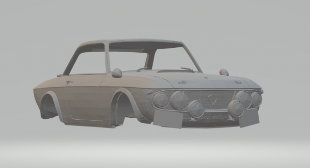 lancia fulvia Model Cetak 3D .c4d .max .obj .3ds .fbx .stl .blend 