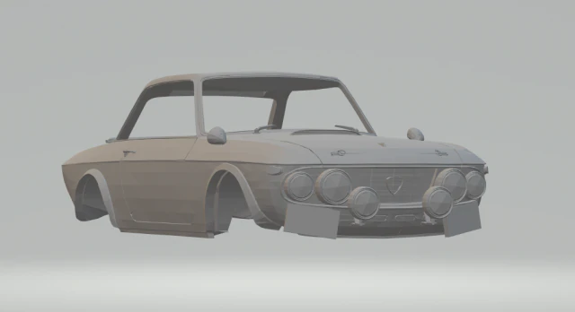 lancia fulvia 3D Print Model .c4d .max .obj .3ds .fbx .stl .blend