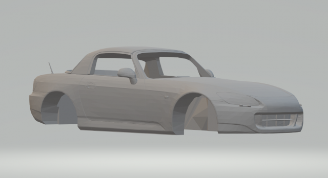 honda s2000 3Dプリントモデル .c4d .max .obj .3ds .fbx .stl .blend 