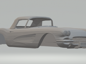 chevrolet corvette c1 58 3D Print Model