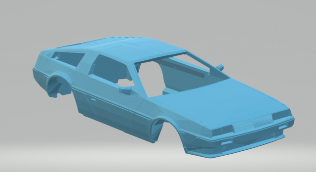 delorean dmc-12 3D printmodel .c4d .max .obj .3ds .fbx .stl .blend 