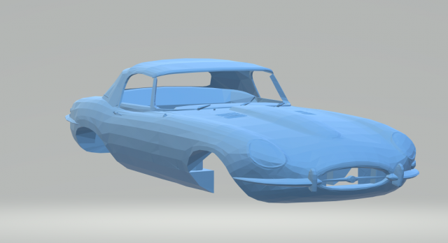 jaguar type e 3Dプリントモデル .c4d .max .obj .3ds .fbx .stl .blend 