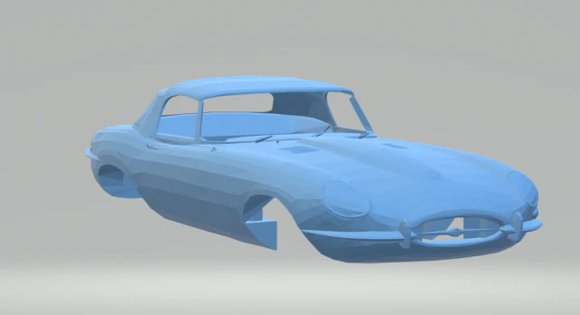jaguar type e 3D Print Model .c4d .max .obj .3ds .fbx .stl .blend 