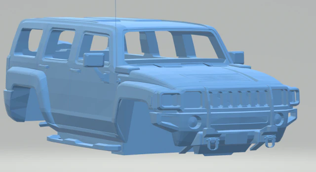 hummer h3 3D Print Model .c4d .max .obj .3ds .fbx .stl .blend 