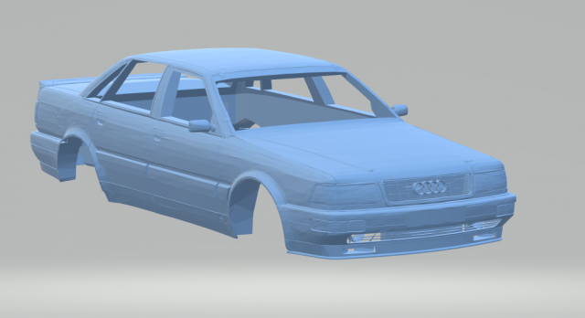 audi v8 dtm 3Dプリントモデル .c4d .max .obj .3ds .fbx .stl .blend