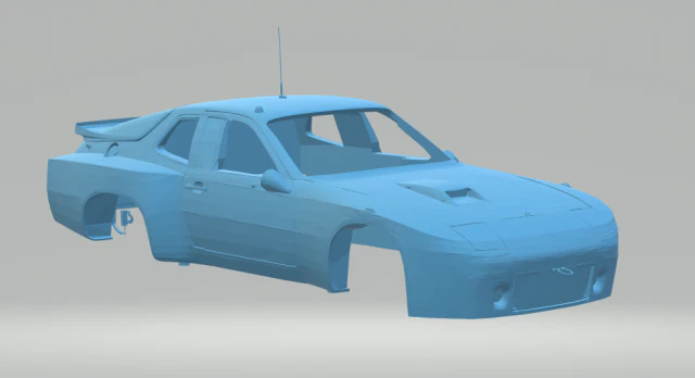 porsche 924 gtp 3D Print Model .c4d .max .obj .3ds .fbx .stl .blend 