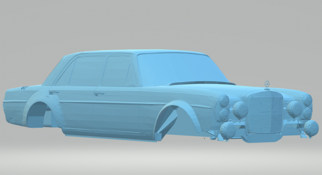 mercedes 300sel amg Model Cetak 3D .c4d .max .obj .3ds .fbx .stl .blend 