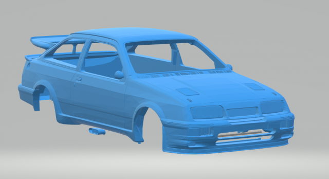 sierra rs500 cosworth 3Dプリントモデル .c4d .max .obj .3ds .fbx .stl .blend 