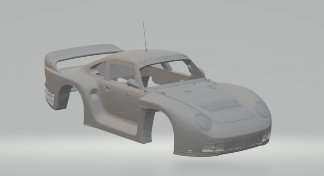 porsche 961 race car 3Dプリントモデル .c4d .max .obj .3ds .fbx .stl .blend 