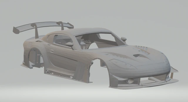 ginetta g55 gt3 3D Print Model .c4d .max .obj .3ds .fbx .stl .blend