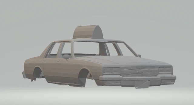 chevrolet caprice taxi 3D Print Model .c4d .max .obj .3ds .fbx .stl .blend 