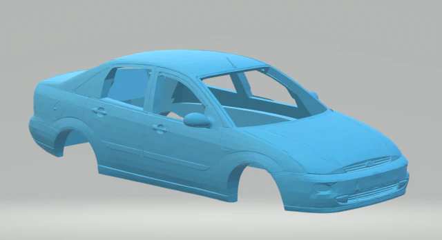 focus sedan 3D Print Model .c4d .max .obj .3ds .fbx .stl .blend 
