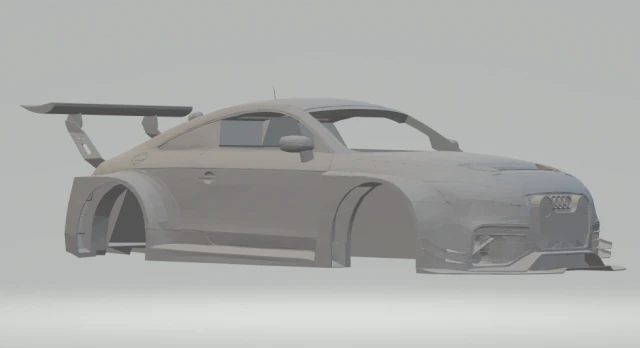 audi tt race car 3D Print Model .c4d .max .obj .3ds .fbx .stl .blend