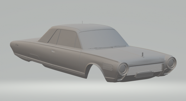 chrysler turbine 1963 3Dプリントモデル .c4d .max .obj .3ds .fbx .stl .blend