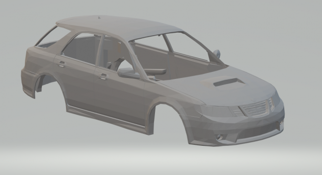 saab 9-2x 3D Принт Модель .c4d .max .obj .3ds .fbx .stl .blend 