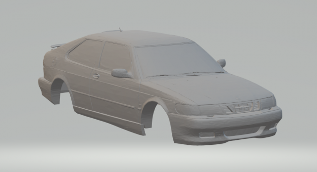 saab 9-3 aero coupe 3D Принт Модель .c4d .max .obj .3ds .fbx .stl .blend 