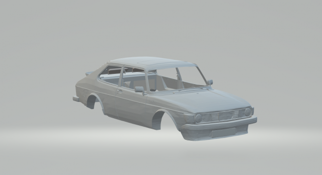 saab turbo 99 3D Принт Модель .c4d .max .obj .3ds .fbx .stl .blend 