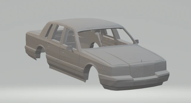 1991 lincoln towncar 3D Print Model .c4d .max .obj .3ds .fbx .stl .blend 