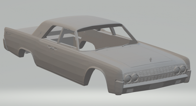 lincoln continental 62 3D Print Model .c4d .max .obj .3ds .fbx .stl .blend 