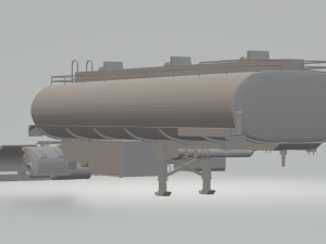 double truck semi trailer tank 3D Принт Модель