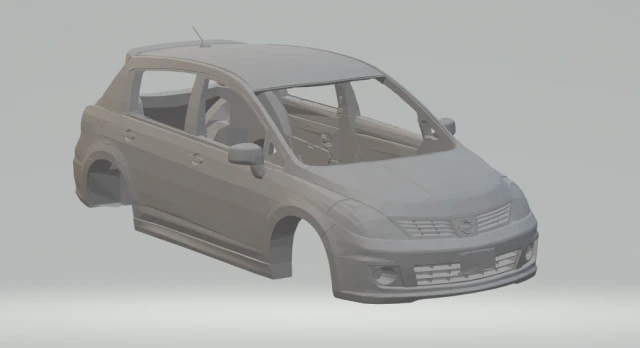 nissan tiida 3D Print Model .c4d .max .obj .3ds .fbx .stl .blend 