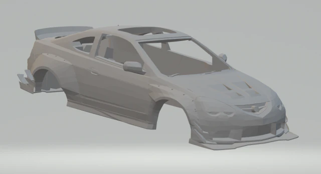 acura rsx type-s widebody 3D Print Model .c4d .max .obj .3ds .fbx .stl .blend 