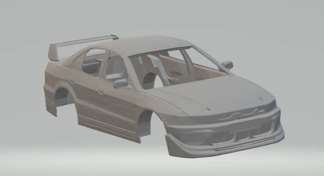 mitsubishi- galant vr4 3D Print Model .c4d .max .obj .3ds .fbx .stl .blend