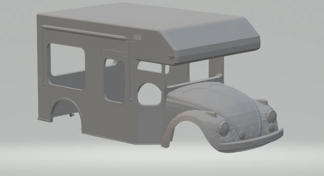 vw motorhome 3D Print Model .c4d .max .obj .3ds .fbx .stl .blend