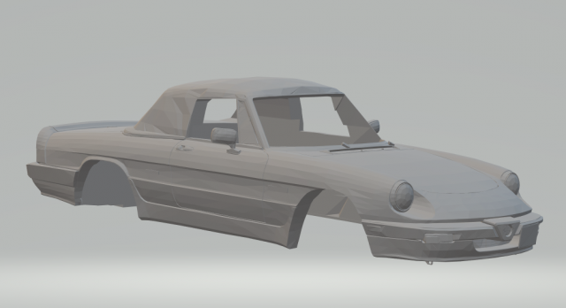 alfa romeo spider 1986 3D Print Model .c4d .max .obj .3ds .fbx .stl .blend 
