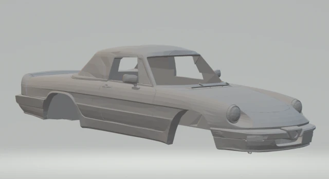 alfa romeo spider 1986 3D Print Model .c4d .max .obj .3ds .fbx .stl .blend
