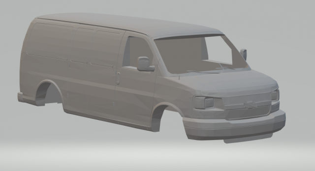chevrolet express 3500 van cargo Modèles 3D en vedette .c4d .max .obj .3ds .fbx .stl .blend 