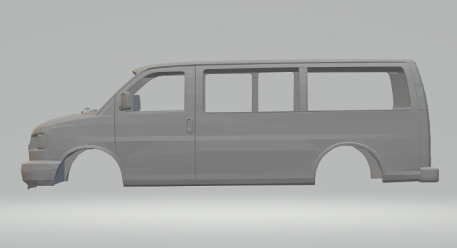chevrolet 3500 express passenger van 3D in