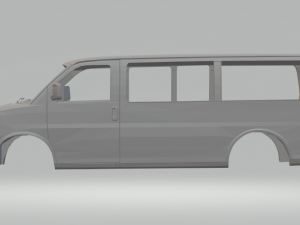 chevrolet 3500 express passenger van 3Dプリントモデル