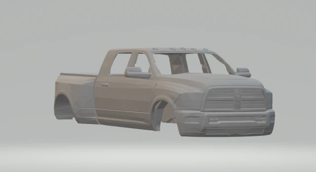 ram 3500 double cab 3D Print Model .c4d .max .obj .3ds .fbx .stl .blend