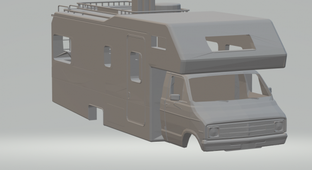 dodge motorhome 3D printmodel .c4d .max .obj .3ds .fbx .stl .blend
