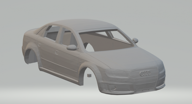audi rs4 3Dプリントモデル .c4d .max .obj .3ds .fbx .stl .blend 