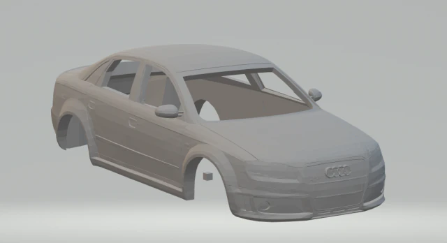 audi rs4 3D Print Model .c4d .max .obj .3ds .fbx .stl .blend 