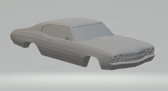 chevrolet chevelle 3D Print Model .c4d .max .obj .3ds .fbx .stl .blend