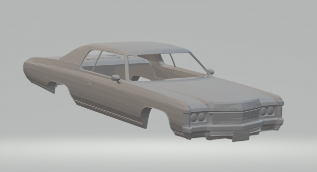 chevrolet impala coupe 71 3D printmodel .c4d .max .obj .3ds .fbx .stl .blend