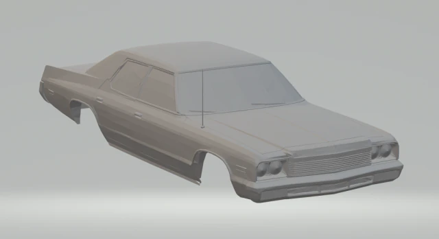 plymouth fury 3D Print Model .c4d .max .obj .3ds .fbx .stl .blend 